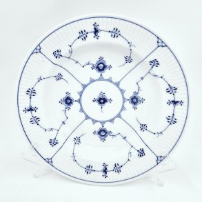 Musselmalet Riflet Dyb Tallerken nr. 1-165. sortering 2 