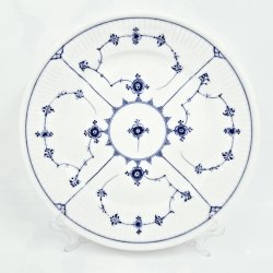 Musselmalet Riflet Middagstallerken nr. 1-328. sortering 1 Hotelporceln  