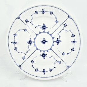 Musselmalet Riflet Middagstallerken nr. 1-328. sortering 1 Hotelporceln  