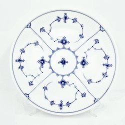 Musselmalet Riflet Middagstallerken nr. 1-328. sortering 2 Hotelporceln 