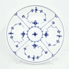 Musselmalet Riflet Middagstallerken nr. 1-328. sortering 2 Hotelporceln 