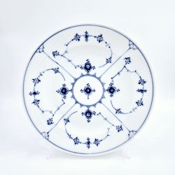 Musselmalet Riflet Middagstallerken nr. 1-175. sortering 1