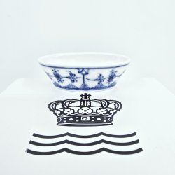 Musselmalet Riflet Saltkar nr. 1-2128. sortering 1 