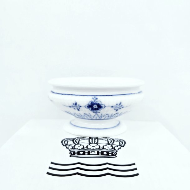 Musselmalet Riflet Saltkar P Fod nr. 1-196. sortering 1 Sjlden  