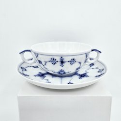 Musselmalet Riflet Bouillonkop nr. 344. sortering 2  