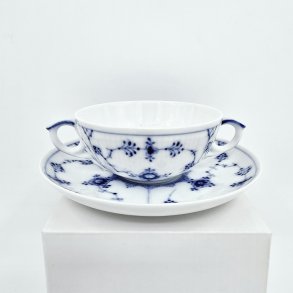 Musselmalet Riflet Bouillonkop nr. 344. sortering 2  