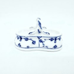 Musselmalet Riflet Dobbelt Saltkar nr. 1-197. sortering 1 Sjlden  