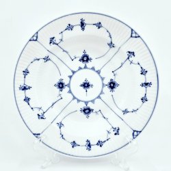 Musselmalet Riflet Dyb Tallerken nr. 1-169. sortering 1 