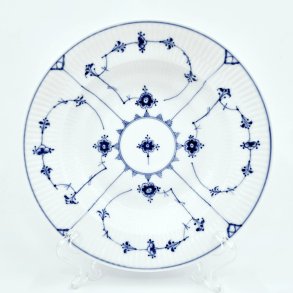 Musselmalet Riflet Dyb Tallerken nr. 1-169. sortering 1 