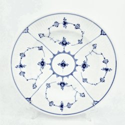 Musselmalet Riflet Dyb Tallerken nr. 1-326. sortering 1 Hotelporceln 