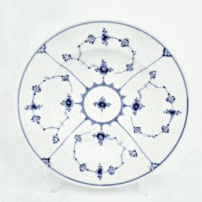 Musselmalet Riflet Dyb Tallerken nr. 1-326. sortering 1 Hotelporceln 