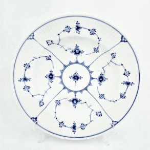 Musselmalet Riflet Dyb Tallerken nr. 1-326. sortering 2 Hotelporceln  