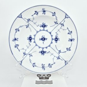 Musselmalet Riflet Dyb Tallerken nr. 1-500. sortering 2 Hotelporceln 