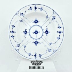 Musselmalet Riflet Dyb Tallerken nr. 1-168. sortering 2