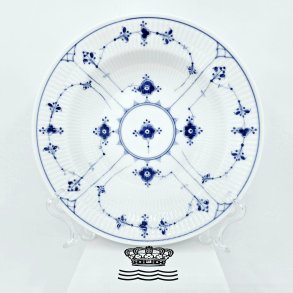 Musselmalet Riflet Dyb Tallerken nr. 1-168. sortering 2