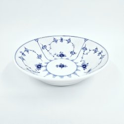 Musselmalet Riflet Dyb Tallerken nr. 600. sortering 2 