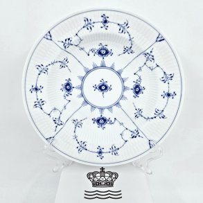 Musselmalet Riflet Dyb Tallerken nr. 604. sortering 1