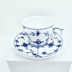 Musselmalet Riflet Espressokop nr. 1-298. sortering 2 