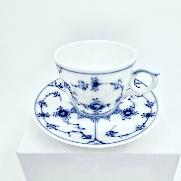 Musselmalet Riflet Espressokop nr. 1-298. sortering 2 