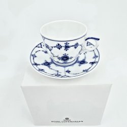 Musselmalet Riflet Espressokop nr. 1-298. sortering 1 