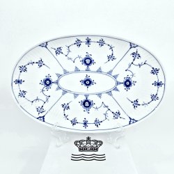 Musselmalet Riflet Oval asiet nr. 356. sortering 1 