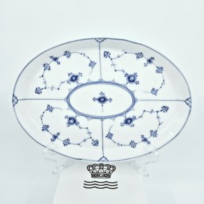  Musselmalet Riflet Oval Bakke nr. 1-2154. sortering 1  