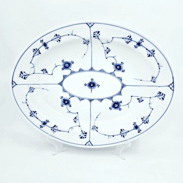 Musselmalet Riflet Ovalt fad nr. 1-98. sortering 2  