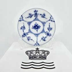 Musselmalet Riflet Rund Asiet nr. 1-7. sortering 1 