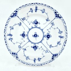 Musselmalet Halvblonde Sildetallerken nr. 1-573. sortering 2 