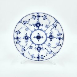 Musselmalet Riflet Tallerken nr. 1-182. sortering 1