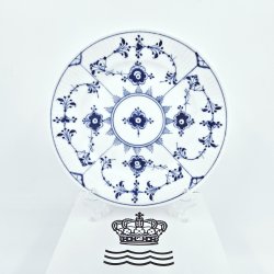 Musselmalet Riflet Sidetallerken nr. 1-300. sortering 1