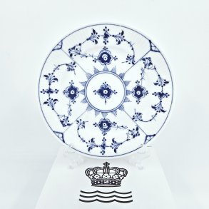 Musselmalet Riflet Sidetallerken nr. 1-300. sortering 1