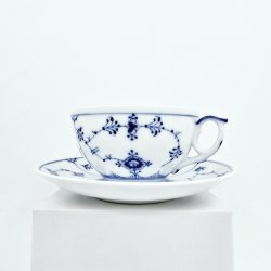 Musselmalet Riflet Stor Tekop nr. 1-315. sortering 1