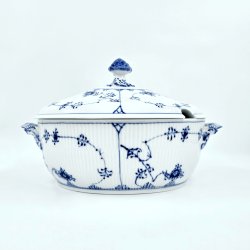 Musselmalet Riflet Terrin nr. 1-214. sortering 2 