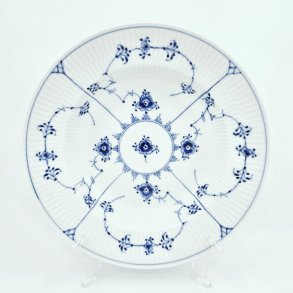 Musselmalet Riflet Dyb Tallerken nr. 1-167. sortering 1