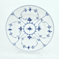 Musselmalet Riflet Dyb Tallerken nr. 1-167. sortering 2 