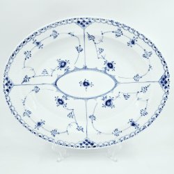 Musselmalet Halvblonde Stort Ovalt Fad nr. 1-533. sorterin 2