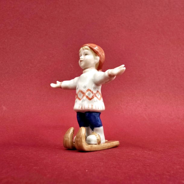 Royal Copenhagen Figur Dreng P Ski nr. 259. sortering 1