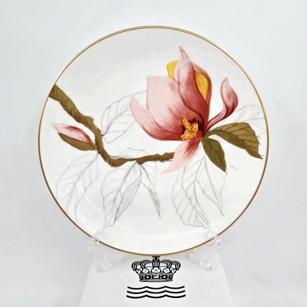 Royal Copenhagen Flora Tallerken Magnolia nr 619. sortering 1 