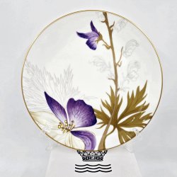 Royal Copenhagen Flora Tallerken Pansy nr 619. sortering 1  