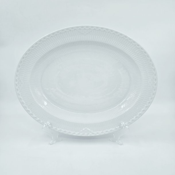 Hvid Halvblonde Ovalt Fad nr. 375. Sortering 2 