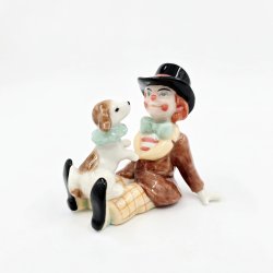 Royal Copenhagen Figur Klovn Med Hund nr. 212. sortering 1 
