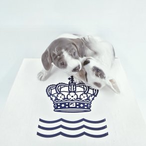 Royal Copenhagen Figur Pointer Hvalpe nr. 453. sortering 1 