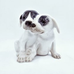 Royal Copenhagen Figur Pointer Hvalpe nr. 260. sortering 2  