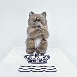Royal Copenhagen Figur Siddende Bjrn nr. 3014. sortering 1  