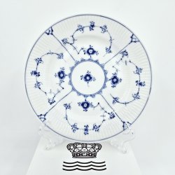 Musselmalet Riflet Kagetallerken nr. 1-181. sortering 1 