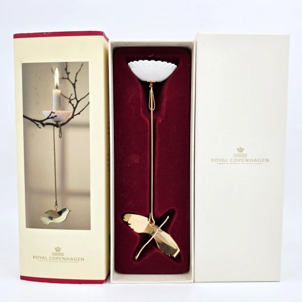 Royal Copenhagen Lysholder Med Fugl.