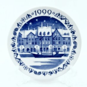 Royal Copenhagen Mini JulePlatte Nyhavn 1999 