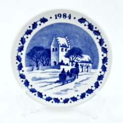 Royal Copenhagen Mini JulePlatte Dansk Kirke 1984