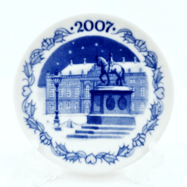 Royal Copenhagen Mini Juleplatte Rytterstatuen 2007  